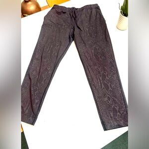 Black Snake Print Pants